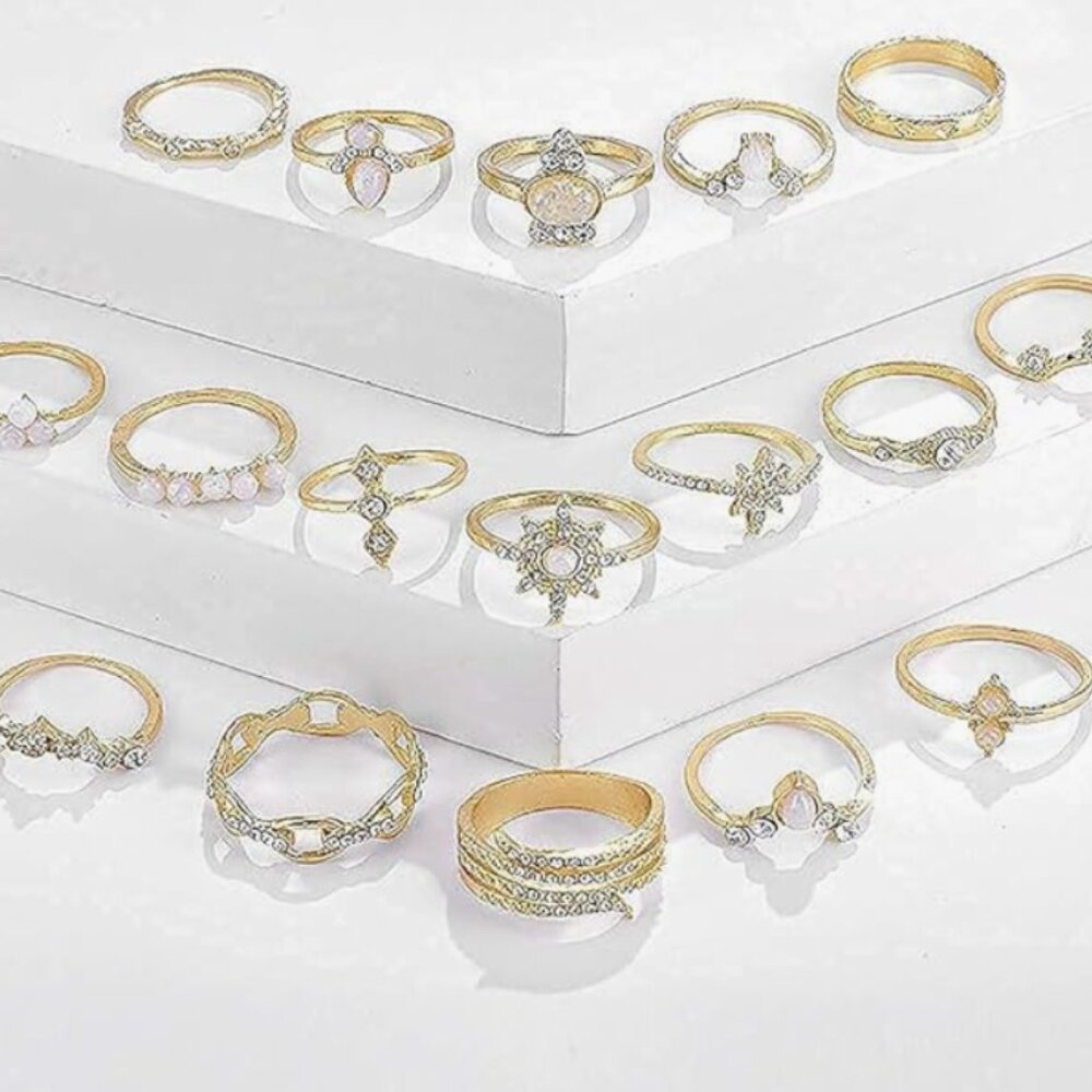 RINGS SET Stackable Rings Set for Women - Picture 4 of 6